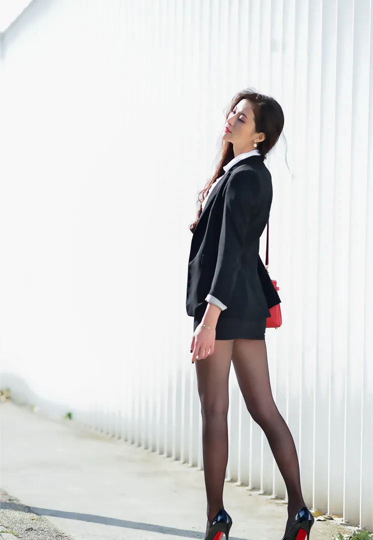 [Mzsock] NO.146 Lola Xuecen OL black silk high heels beautiful legs street photography#[105P]-104